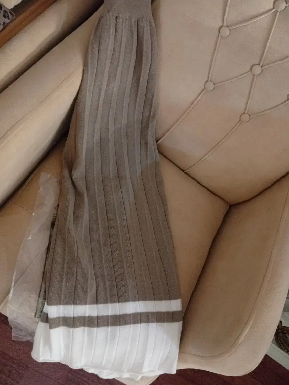 دامن بافت رنگ نسکافه ای|لباس|گرمی, |دیوار