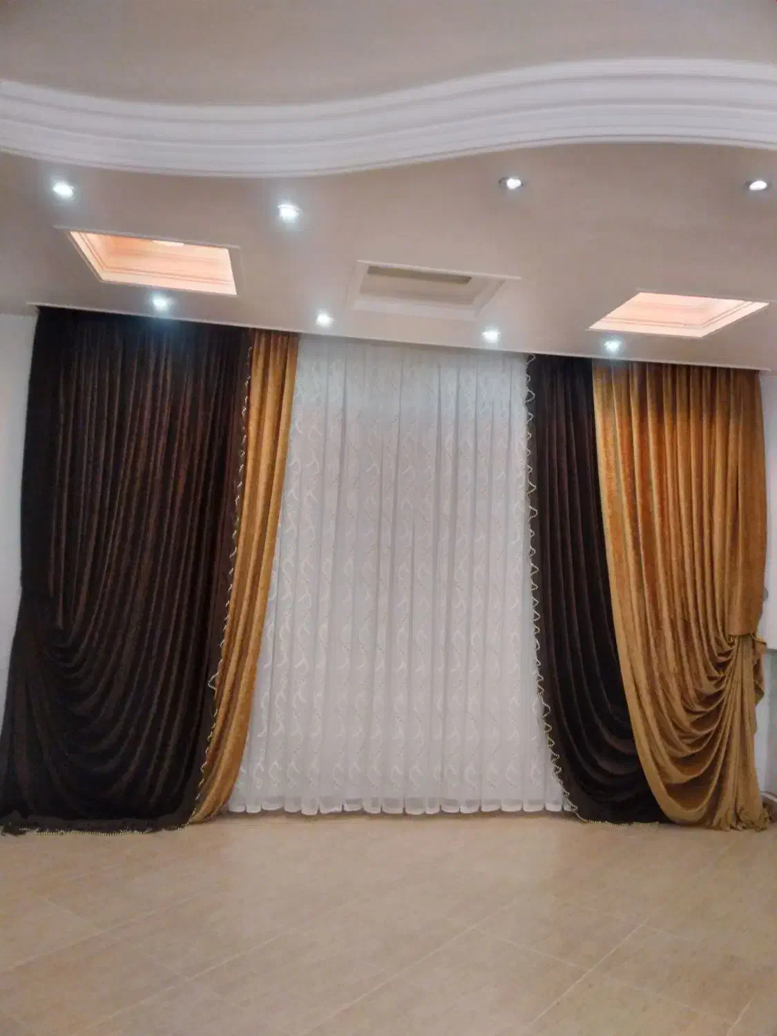 پرده با دستک و چوب پرده|پرده، رانر، رومیزی|قوچان, |دیوار