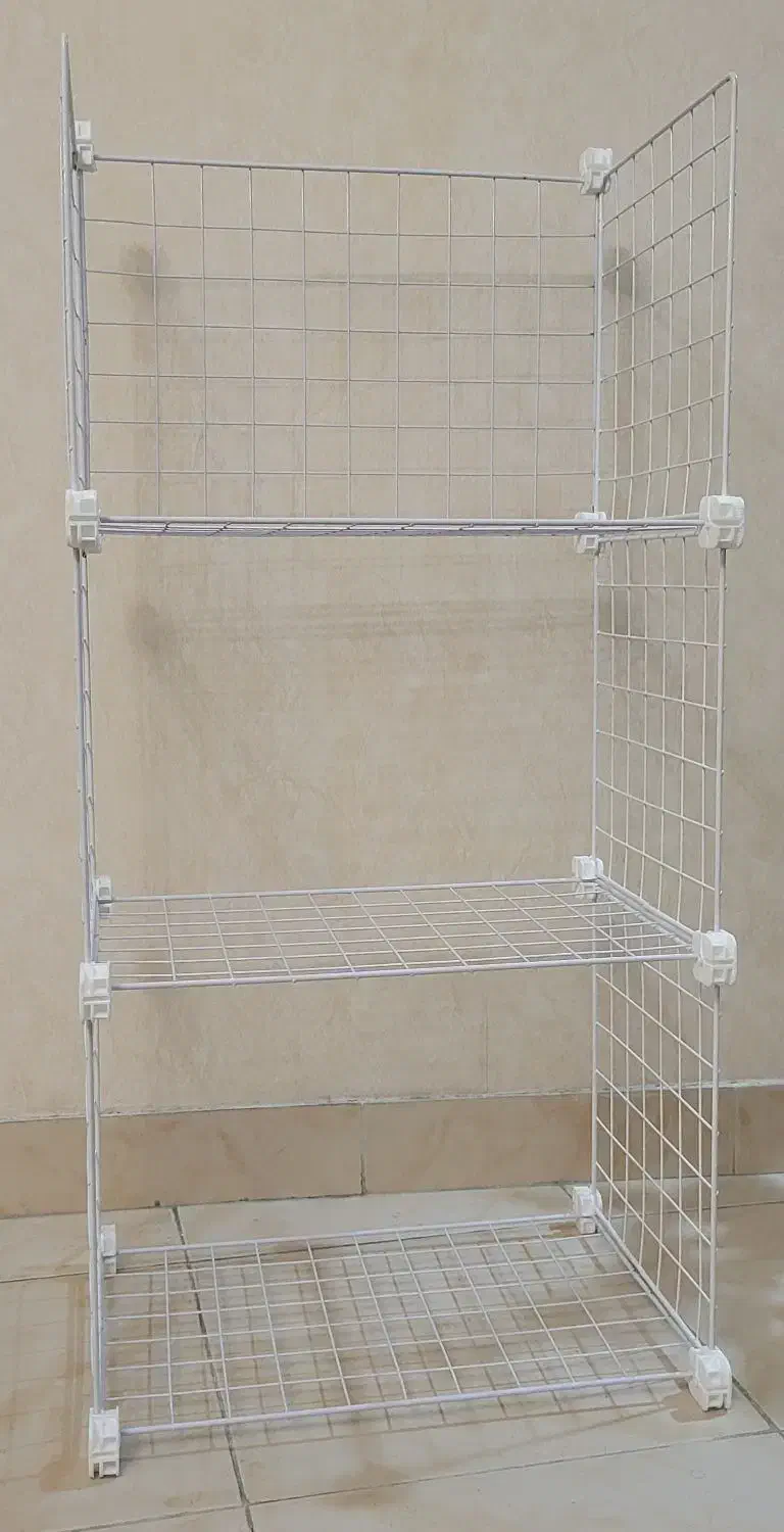 قفسه فلزی مشبک|کتابخانه، شلف، قفسههای دیواری|رشت, استقامت ۱|دیوار