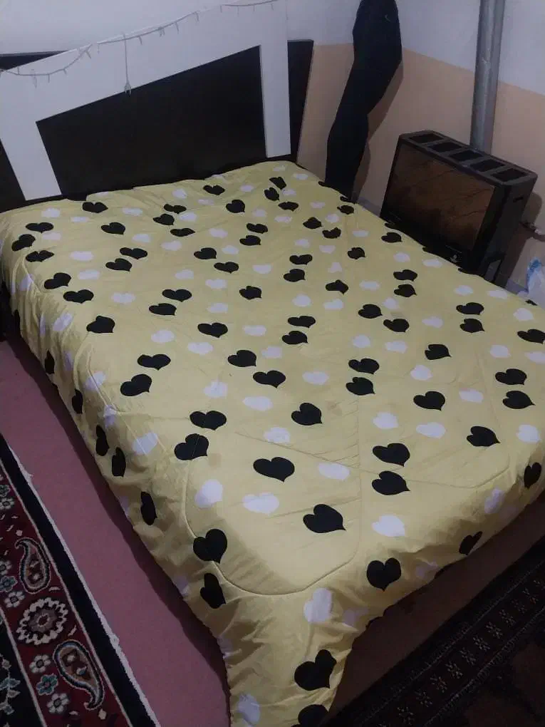 سرویس خواب تخت دو نفر تشک تبی|تخت و سرویس خواب|گنبد کاووس, |دیوار