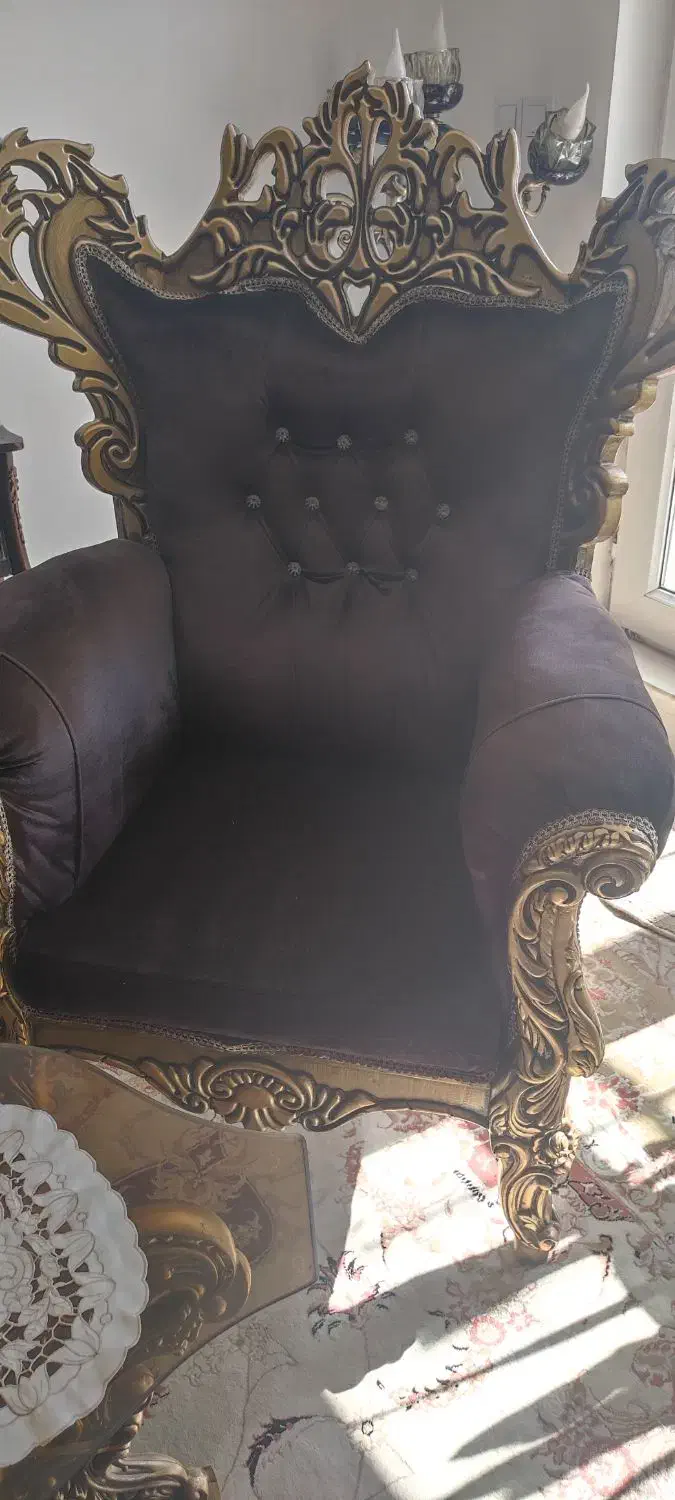 مبل سلطنتی ۹نفره|مبلمان خانگی و میز عسلی|همدان, |دیوار