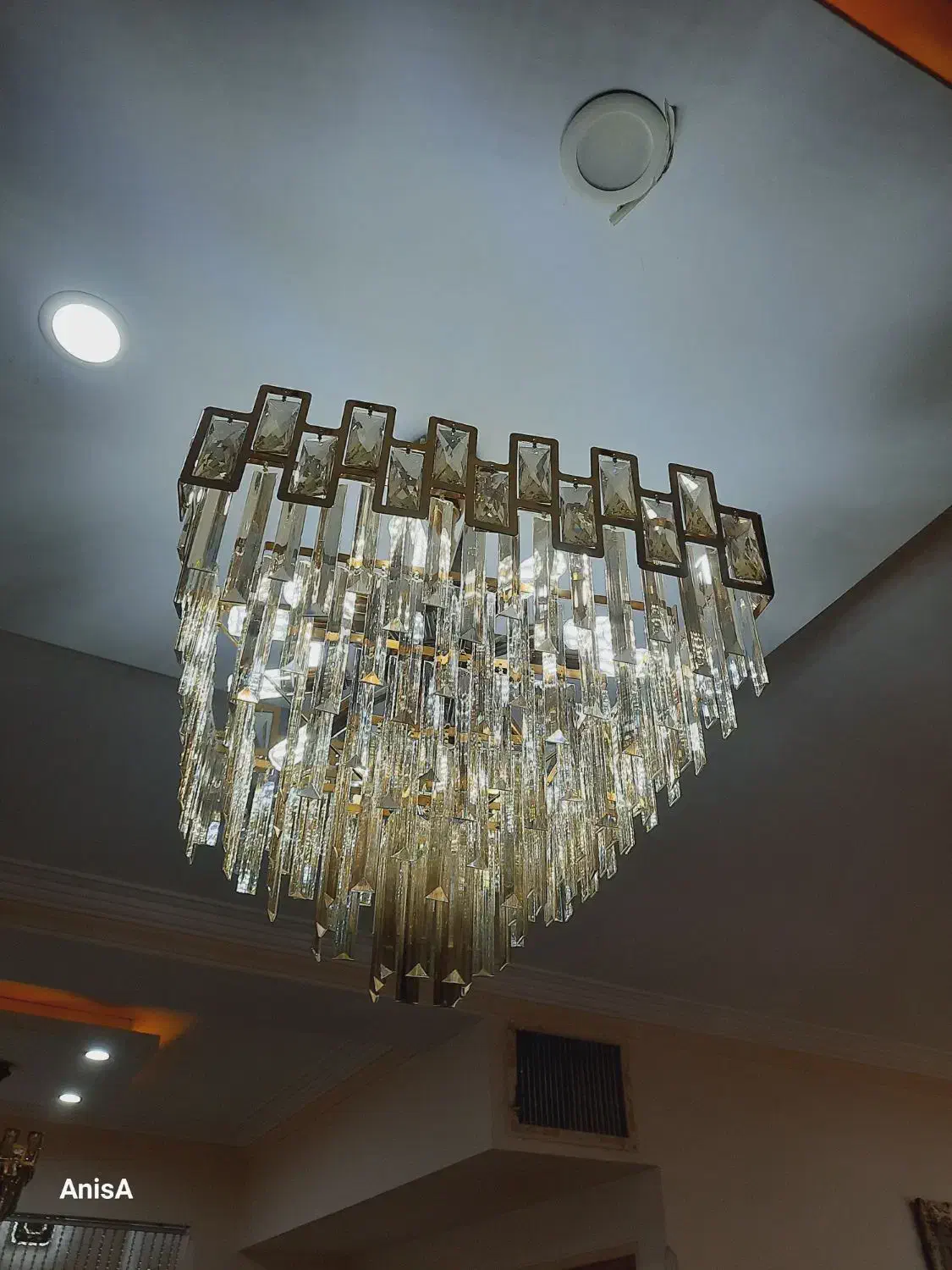 لوستر کریستالی سه عدد|لوستر و چراغ آویز|تهران, شهرک طالقانی|دیوار