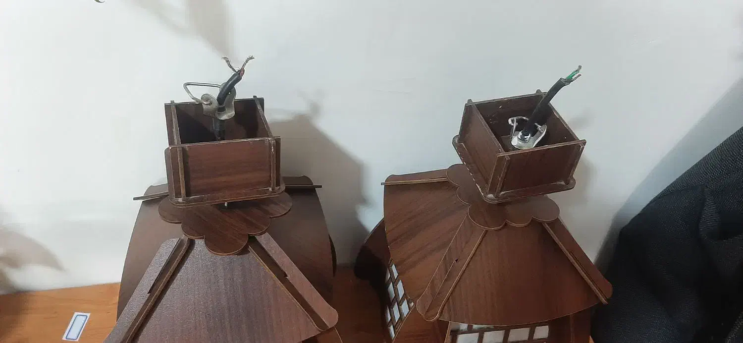 لوستر چوبی اتاق و سقفی راهرو|لوستر و چراغ آویز|گلبهار, شهر جدید گلبهار|دیوار