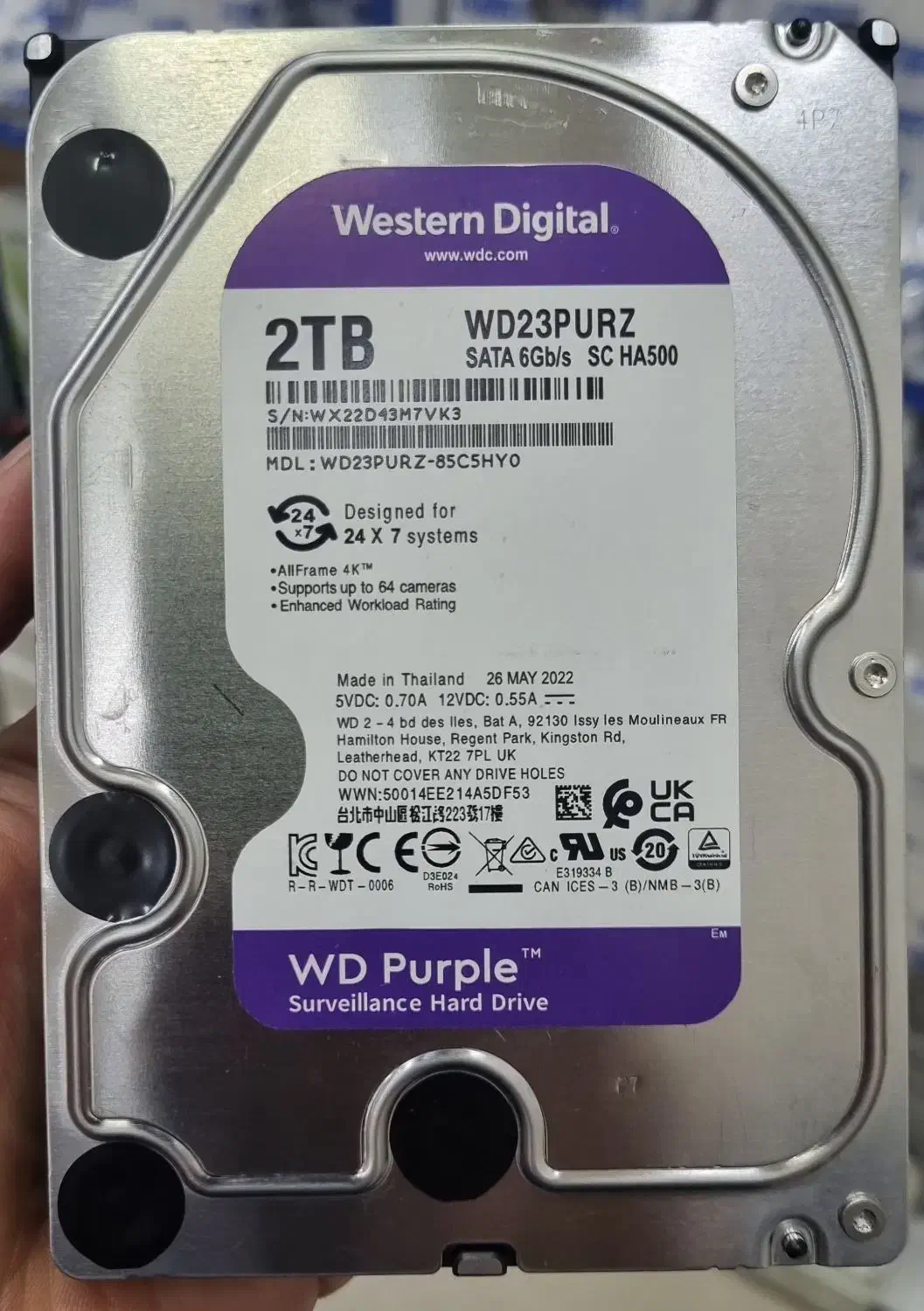 هارد ۲ترابایت وسترن بنفش اصلی|قطعات و لوازم جانبی رایانه|تبریز, |دیوار