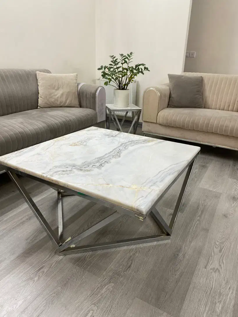 میز وسط سنگی با عسلی|مبلمان خانگی و میز عسلی|تهران, والفجر (افسریه)|دیوار