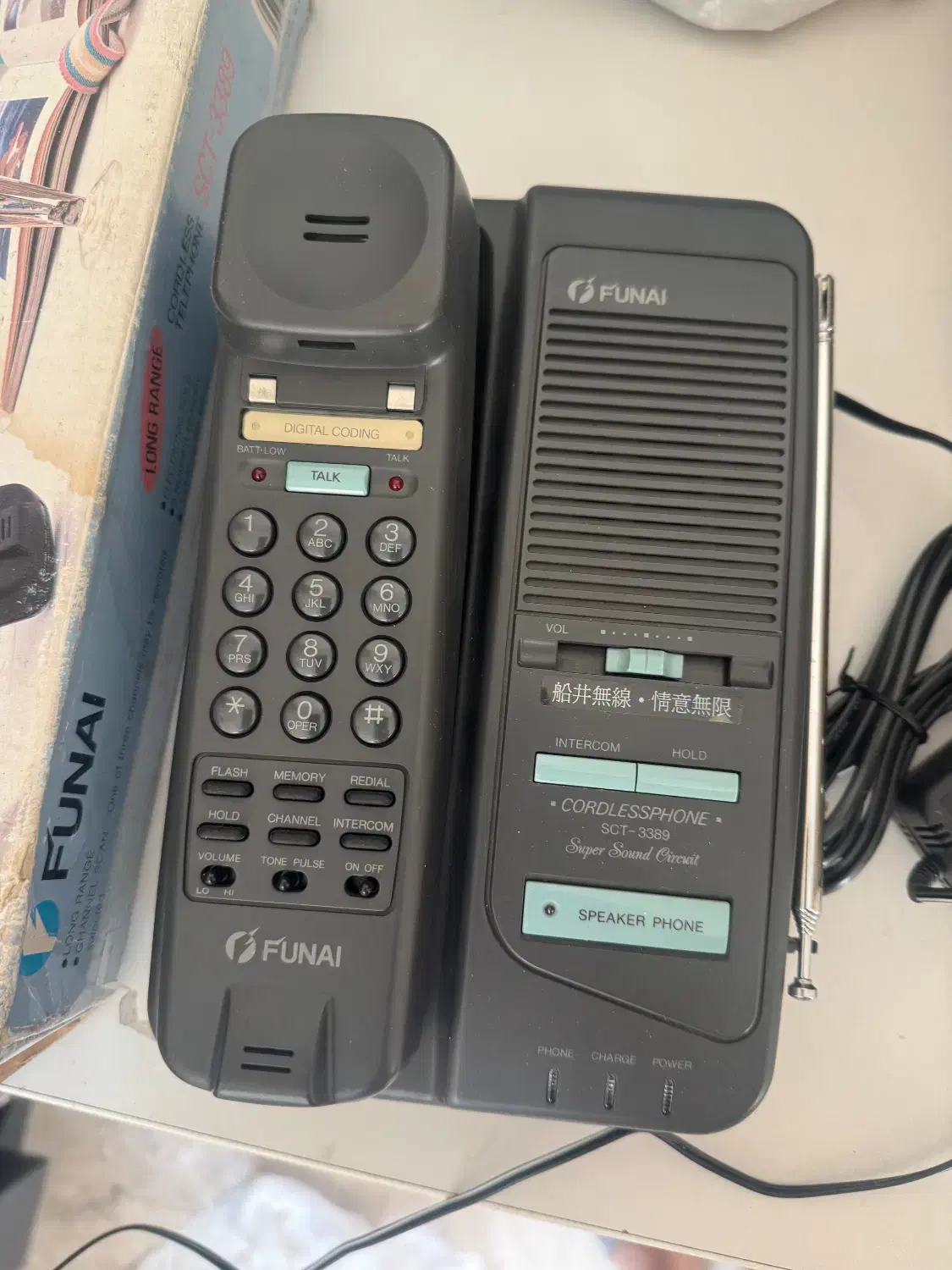 تلفن بی‌سیم قدیمی Funai SCT-3389 آکبند (کلکسیونی)|تلفن رومیزی|تهران, دبستان|دیوار