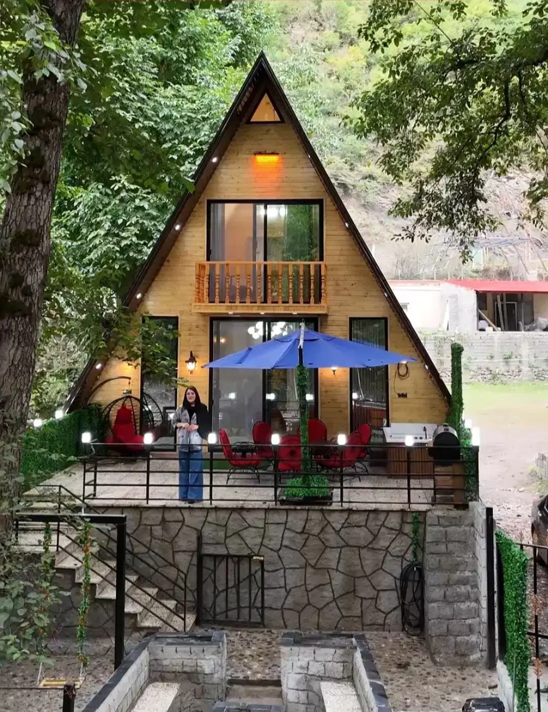 کلبه سوئیسی دوبلکس کمند،نوساز ،دنج ،کنار رودخانه|اجارهٔ کوتاه‌مدت ویلا و باغ|آلاشت, |دیوار