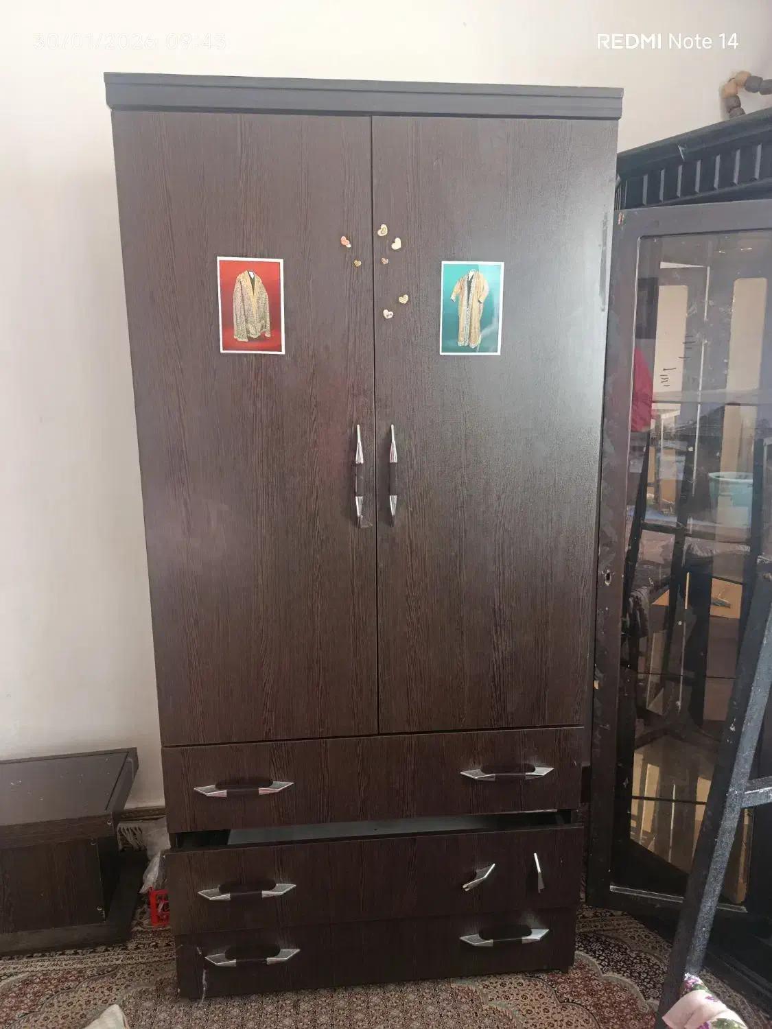 کمد وکمد شیشه یی|جاکفشی، کمد، دراور|خرمآباد, |دیوار