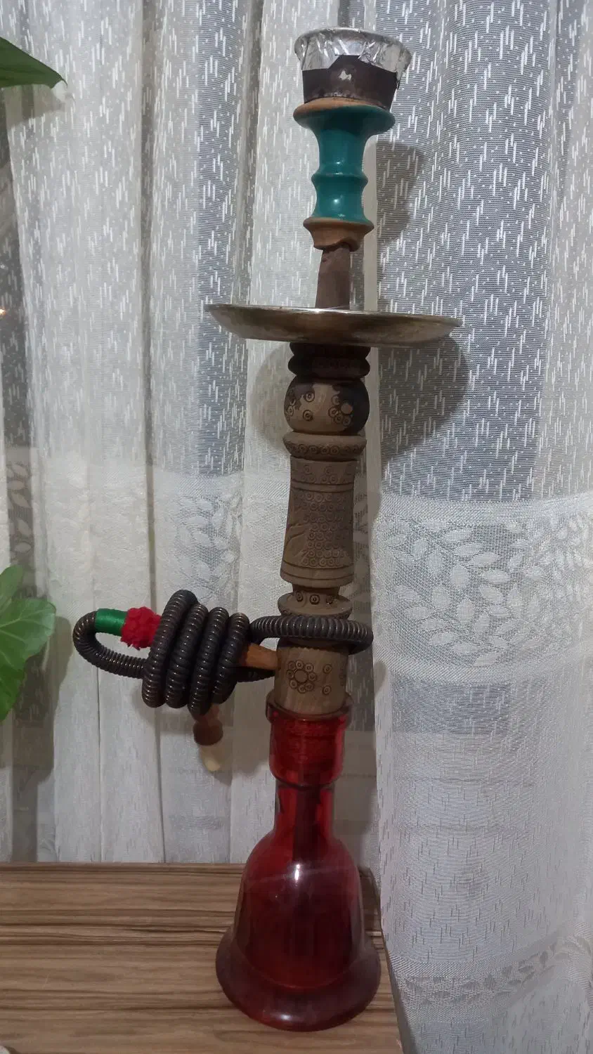 قلیان چوبی کنده کاری شده|کلکسیون و سرگرمی|تبریز, |دیوار