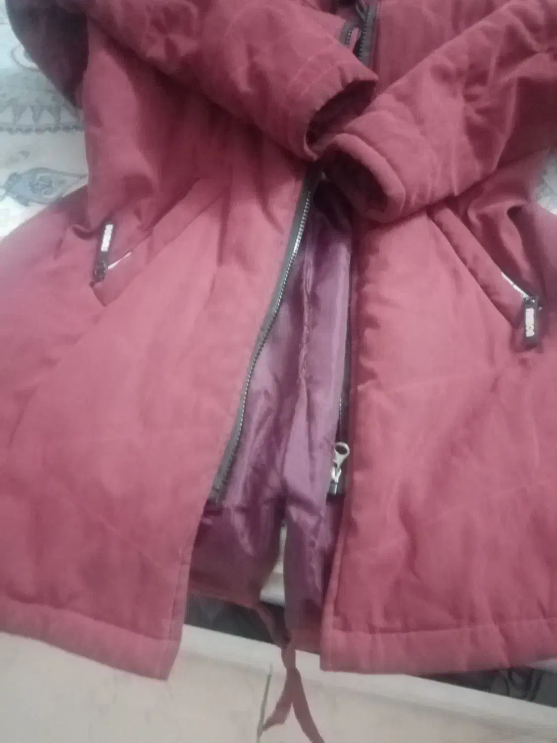 کاپشن دخترانه زرشکی|لباس|سبزوار, عظیمیان|دیوار