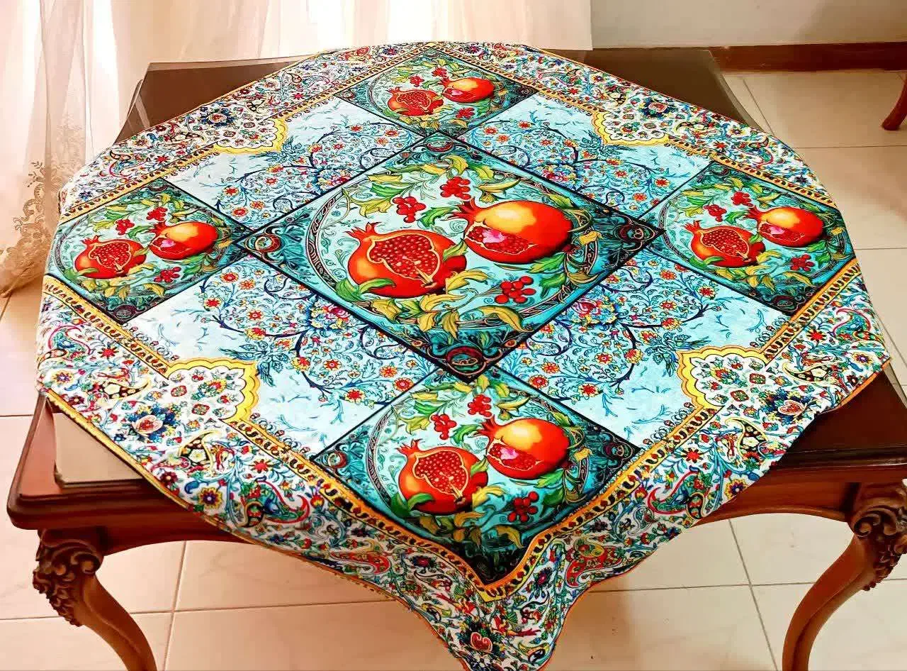 رومیزی یلدا انار فقط عمده|پرده، رانر، رومیزی|اراک, |دیوار