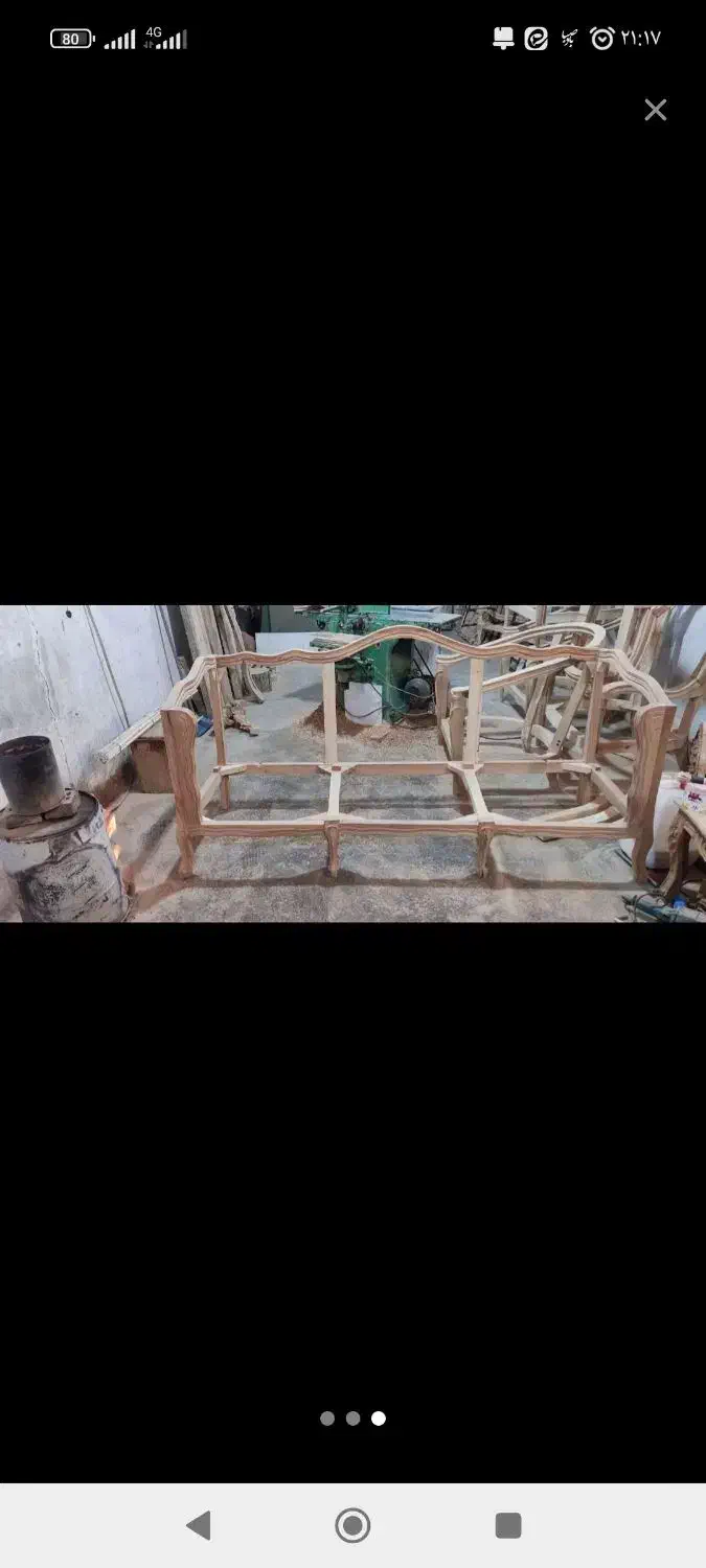 سه عدد کاناپه  مدل گوش دار چوب تمام راش|مبلمان خانگی و میز عسلی|ملایر, |دیوار