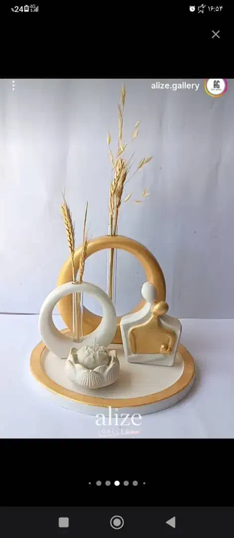 گلدان دکوری سنگ مصنوعی|صنایع دستی و سایر لوازم تزئینی|بندر کنگان, |دیوار