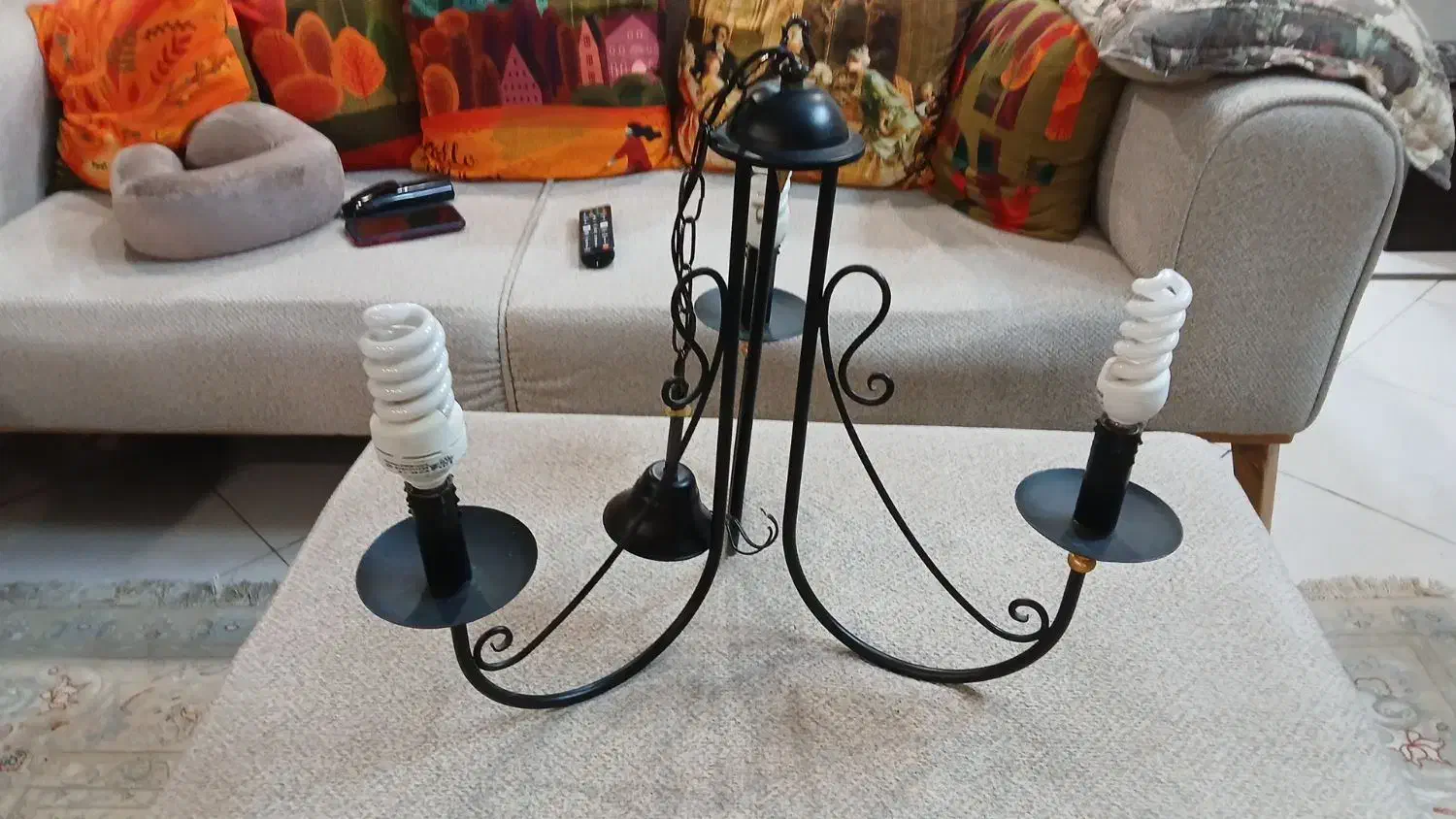 لوستر فرقوژه ۳ شاخه|لوستر و چراغ آویز|تهران, یوسفآباد|دیوار