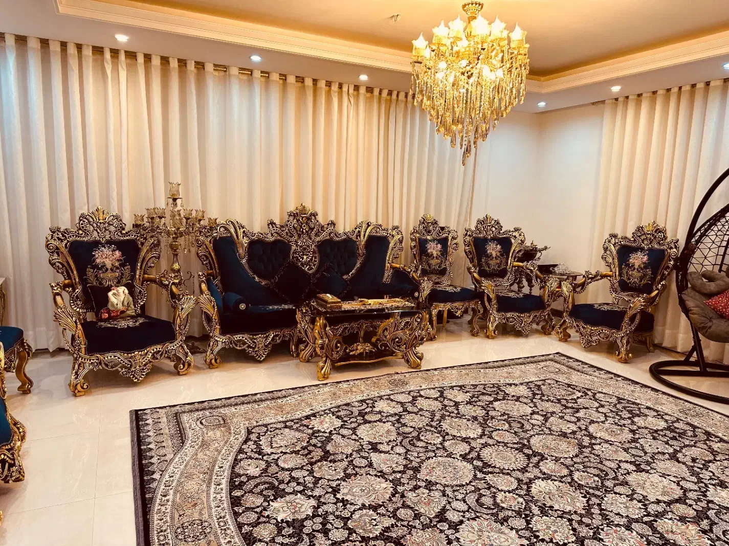 مبلمان سلطنتی طلایی کار ملایر|مبلمان خانگی و میز عسلی|مشهد, ولیعصر (شهرک غرب)|دیوار