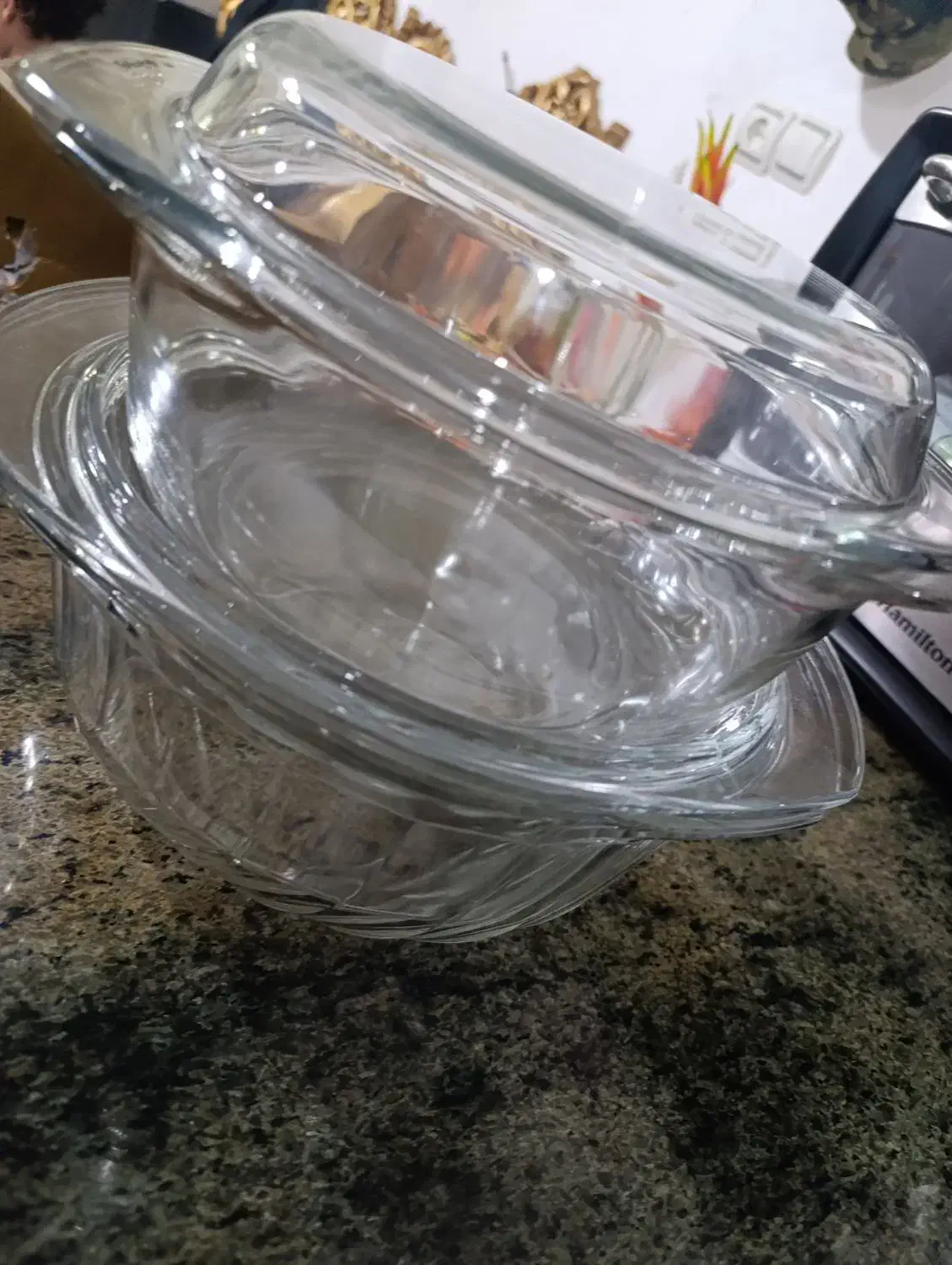 دوعددقابلمه شیشه ای شیک|ظروف پختوپز|کرمانشاه, |دیوار