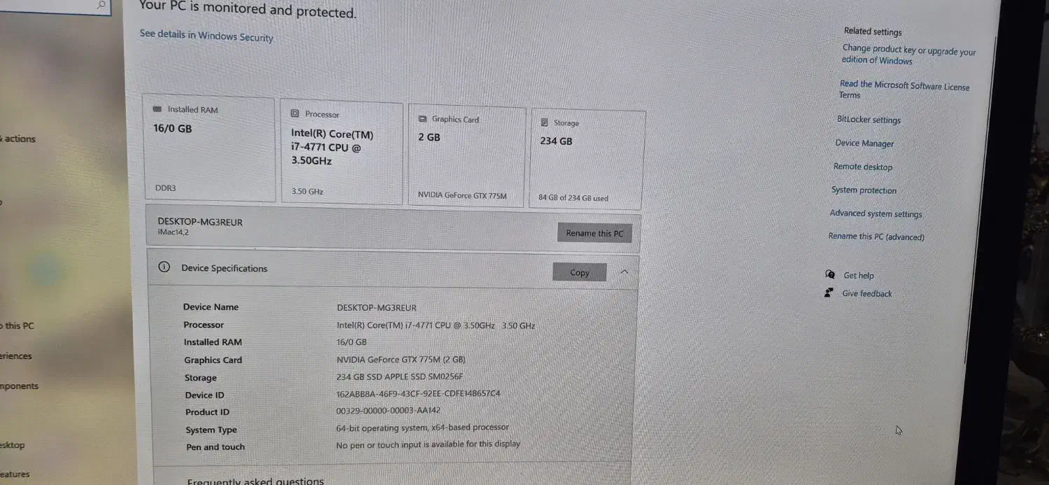 imac 27 ایمک کامپیوتر ویندوز 10|رایانه رومیزی|تبریز, |دیوار