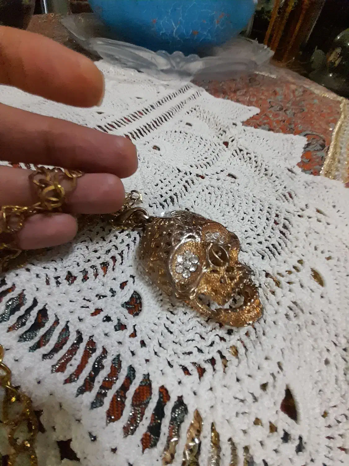 گردنبند اسکلت برنز|بدلیجات|شیراز, ستارخان|دیوار