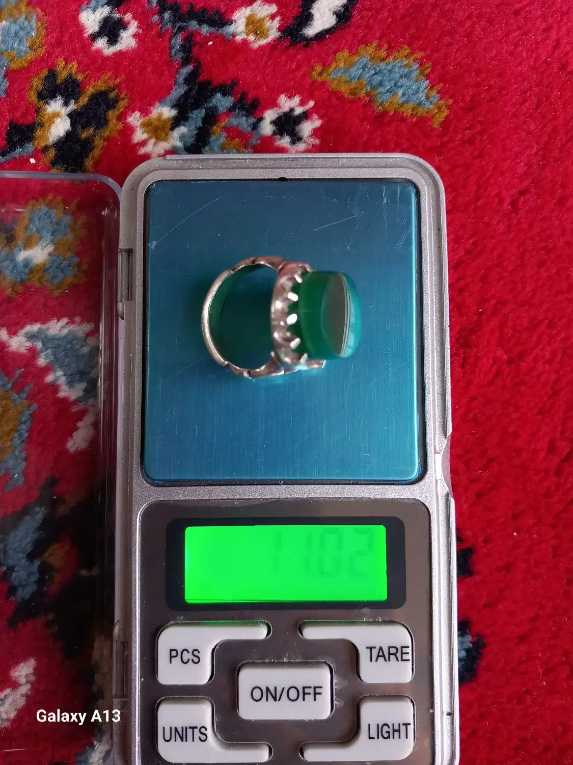 انگشتر عقیق سبز|جواهرات|خرم‌آباد, |دیوار