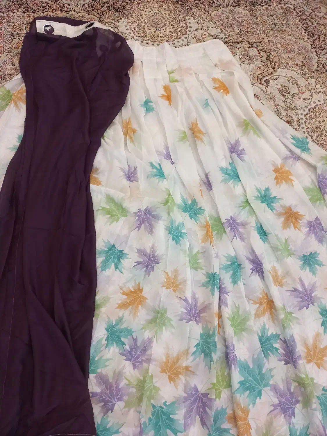 پرده حریر پلیسه|پرده، رانر، رومیزی|باقرشهر, |دیوار