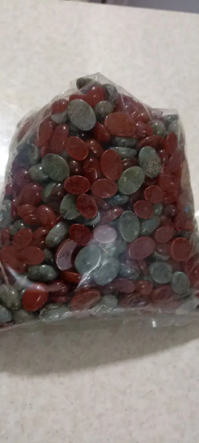 دوکلیلو سنگ لابلادوریت ، عقیق سبز هندی مخلوت|جواهرات|قرچک, باقرآباد|دیوار