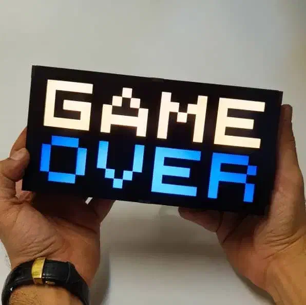 لایت باکس GAME OVER سالم|کنسول، بازی ویدئویی و آنلاین|تبریز, |دیوار