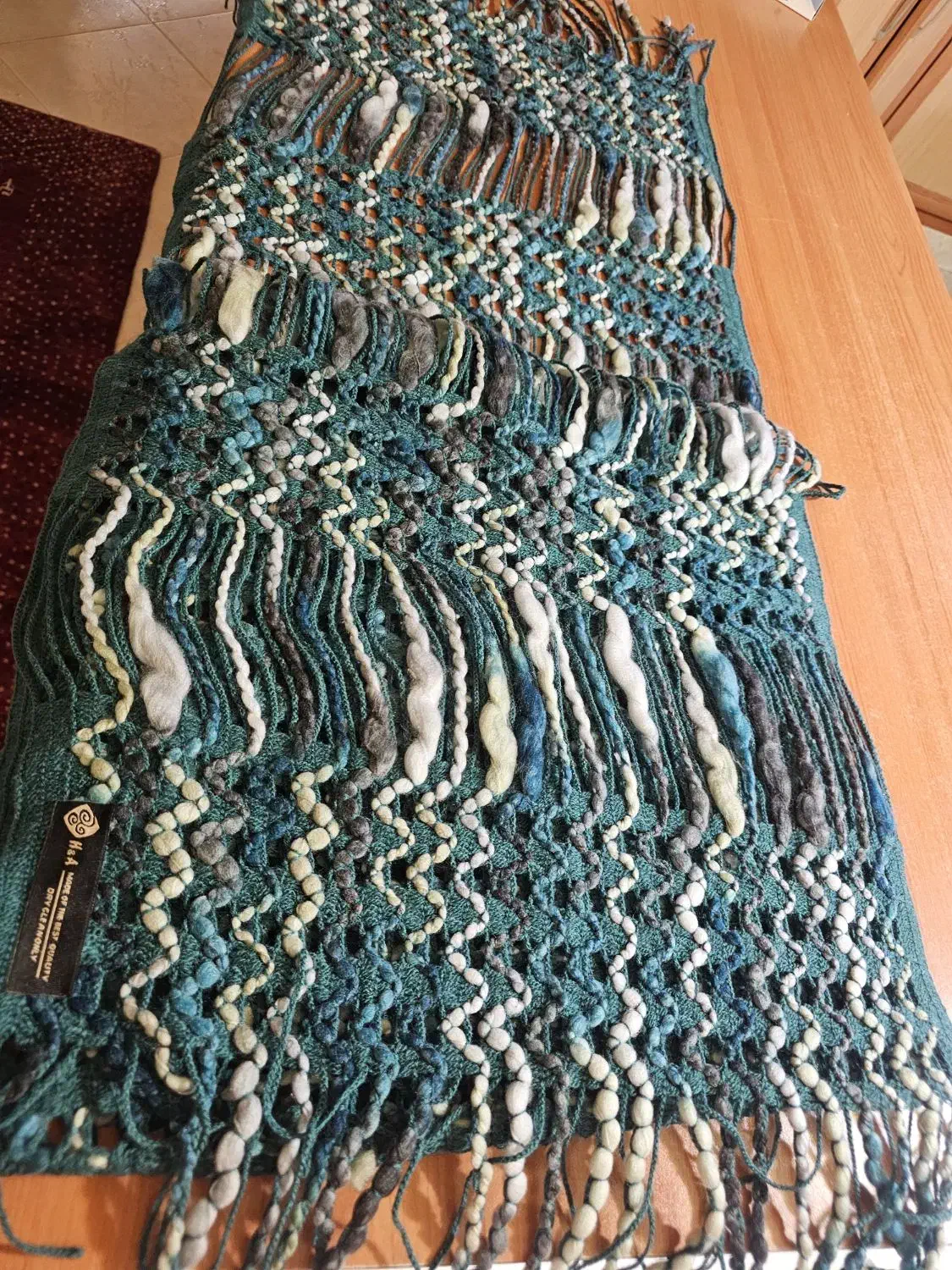 شال بافت وارداتی رنگ ترکیبی سبزآبی|لباس|شیراز, چنچنه|دیوار