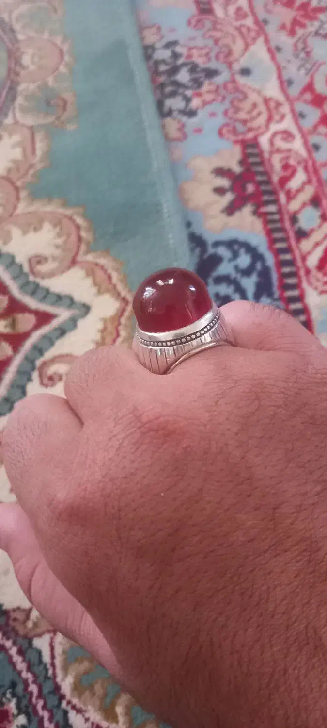 انگشتر نگین عقیق یمن|جواهرات|بم, |دیوار