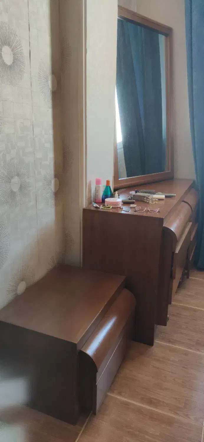 سرویس خواب دو نفره چوبی|تخت و سرویس خواب|جهرم, |دیوار