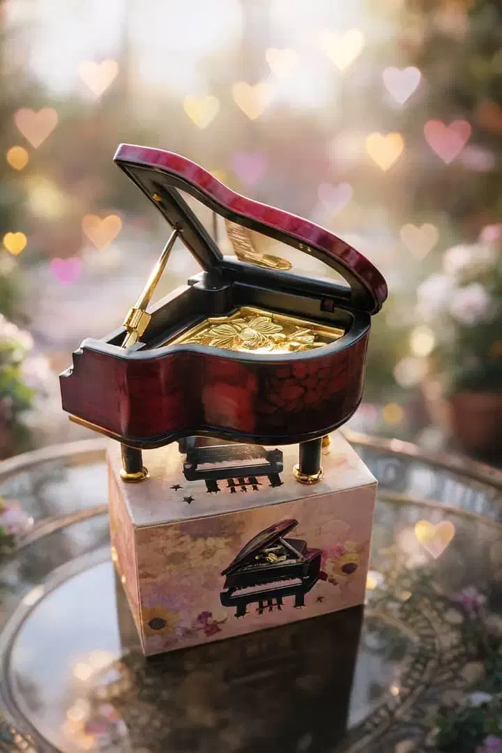 جعبه موزیکال پیانو قلبی کادویی|صنایع دستی و سایر لوازم تزئینی|اصفهان, تیران|دیوار