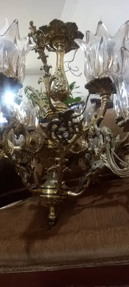 یه دونه لوستر شش شاخه.دوازده شعله|لوستر و چراغ آویز|محمدشهر, همایون ویلا|دیوار