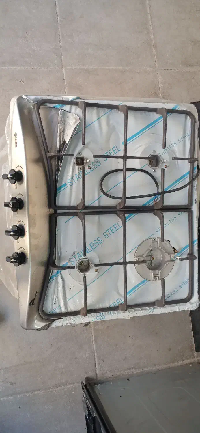 اجاق ۴شعله استیل زیگمور کوهاندار گاز صفحه|اجاق گاز و لوازم برقی پختوپز|قم, شهرک امام حسن|دیوار