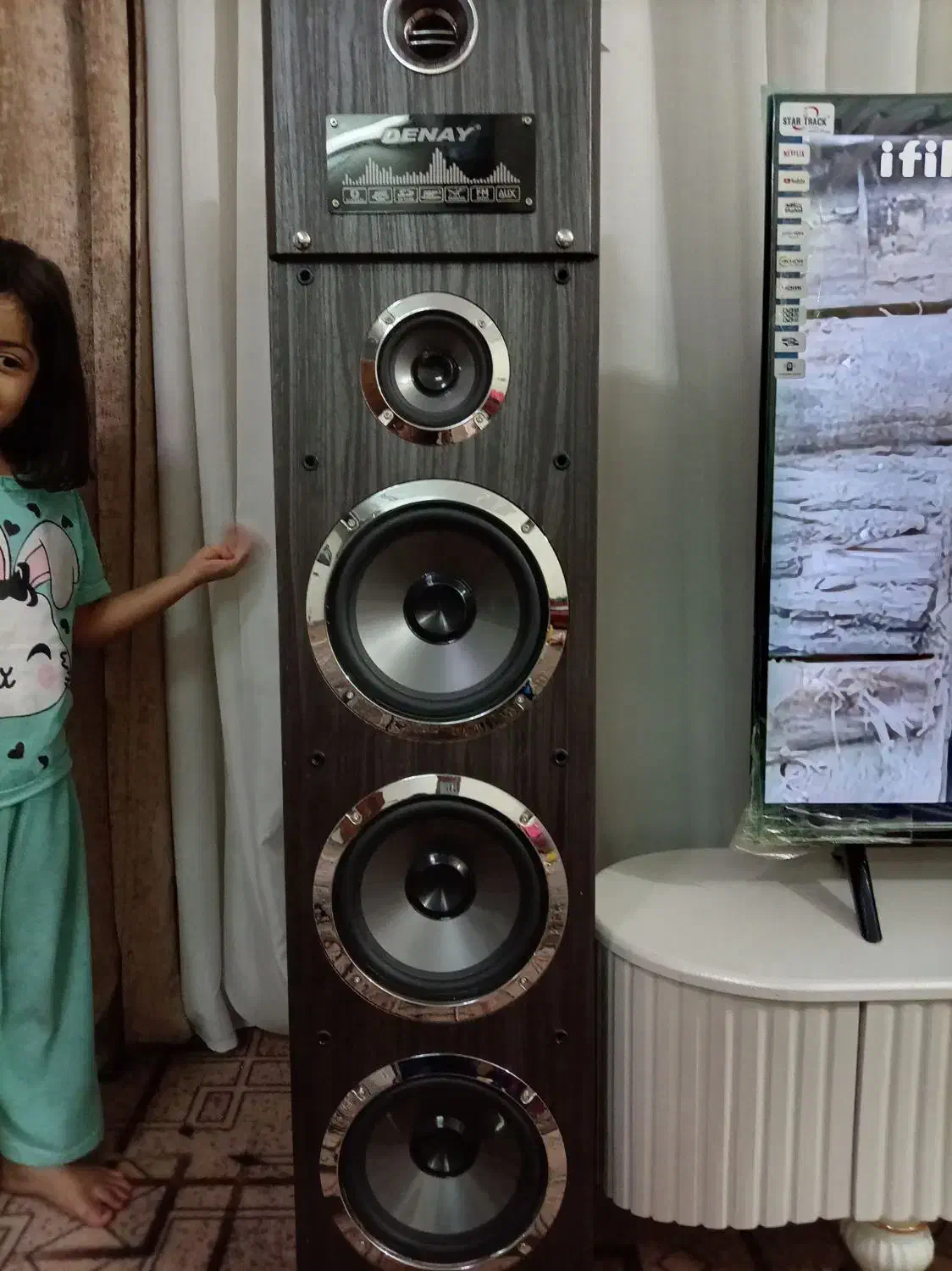 اسپیکر ایستاده، دو قلو، در حد نو با کارتون|سیستم صوتی خانگی|شیراز, ده پیاله|دیوار