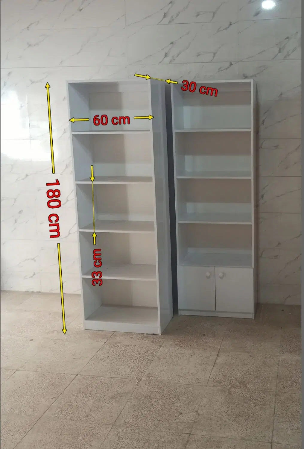 قفسه 90 کتابخانه 80 زونکن 60 ویترین 40|کتابخانه، شلف، قفسههای دیواری|تهران, شهرک ابوذر|دیوار