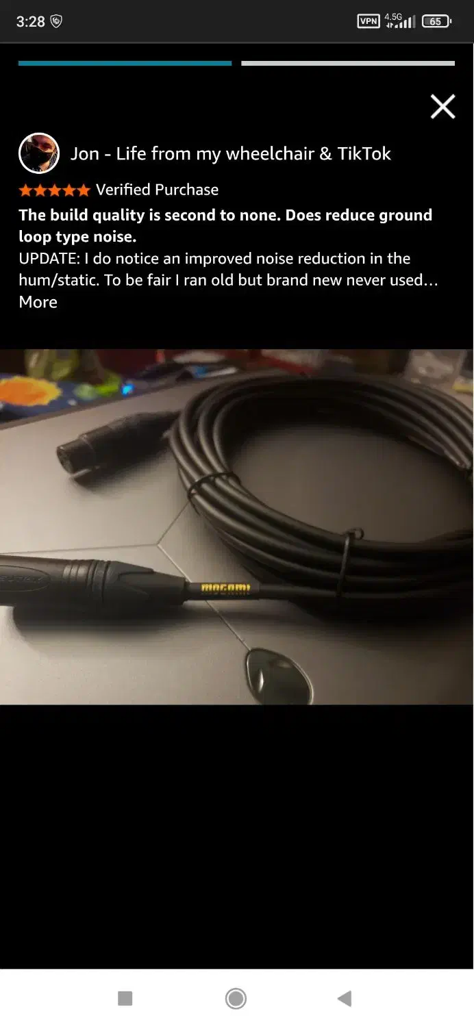 کابل استدیوی روکش طلا mogami|آلات موسیقی|اردبیل, |دیوار