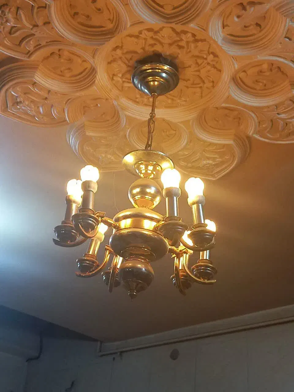 سه عدد لوستر قدیمی|لوستر و چراغ آویز|دزفول, |دیوار