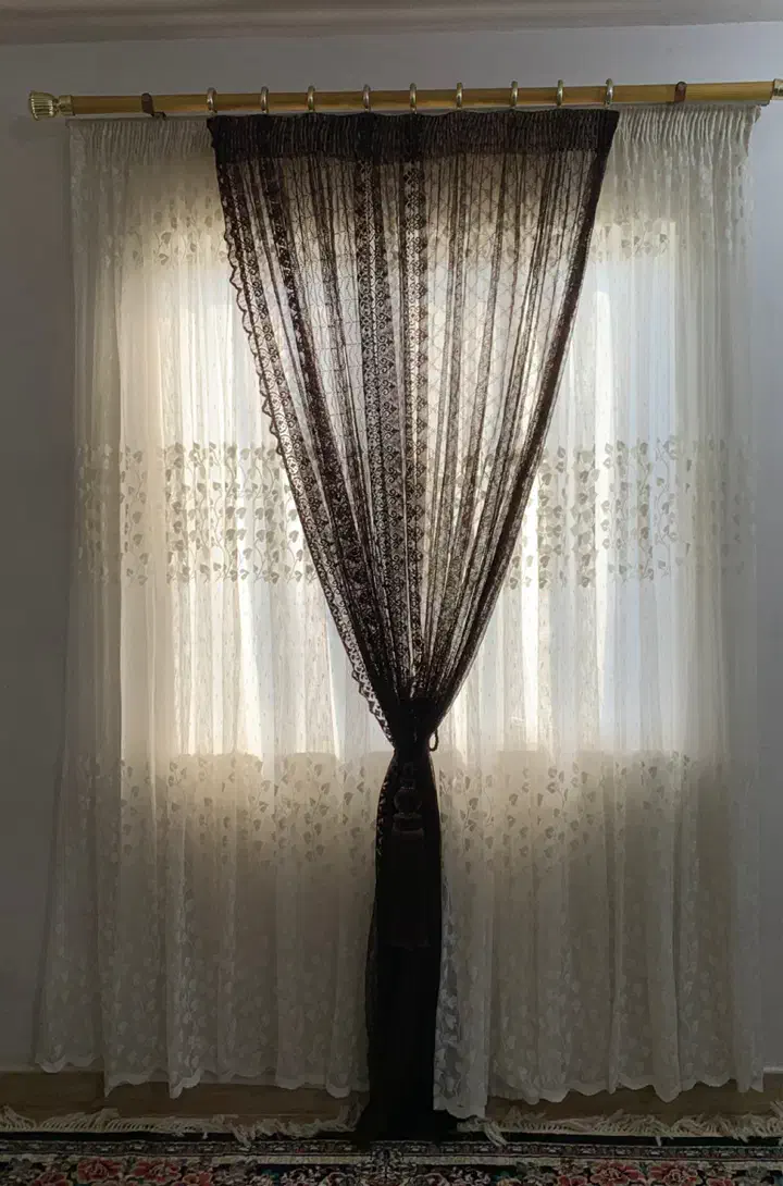 ۳پرده شبیه هم|پرده، رانر، رومیزی|فومن, |دیوار