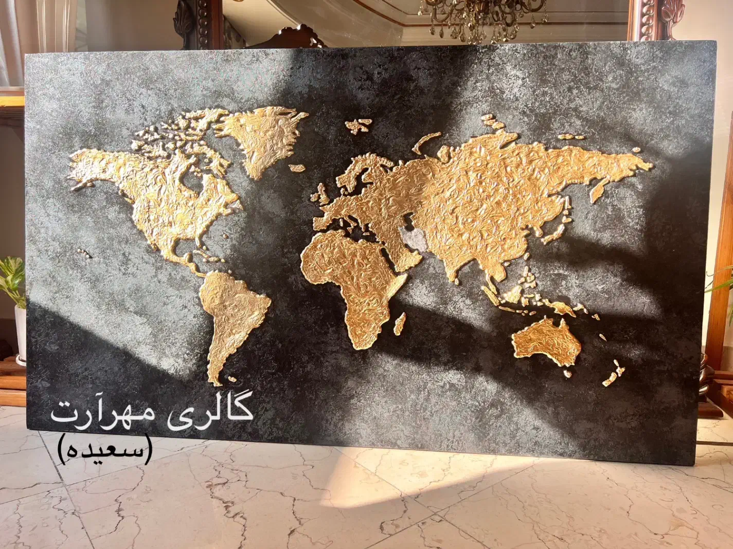 تابلوی جهان برجسته با ایران برجسته‌ی مجزا|تابلو، نقاشی، عکس|تهران, شهرک غرب|دیوار