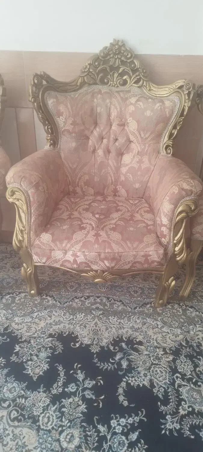 مبل سلطنتی|مبلمان خانگی و میز عسلی|ابریشم, |دیوار