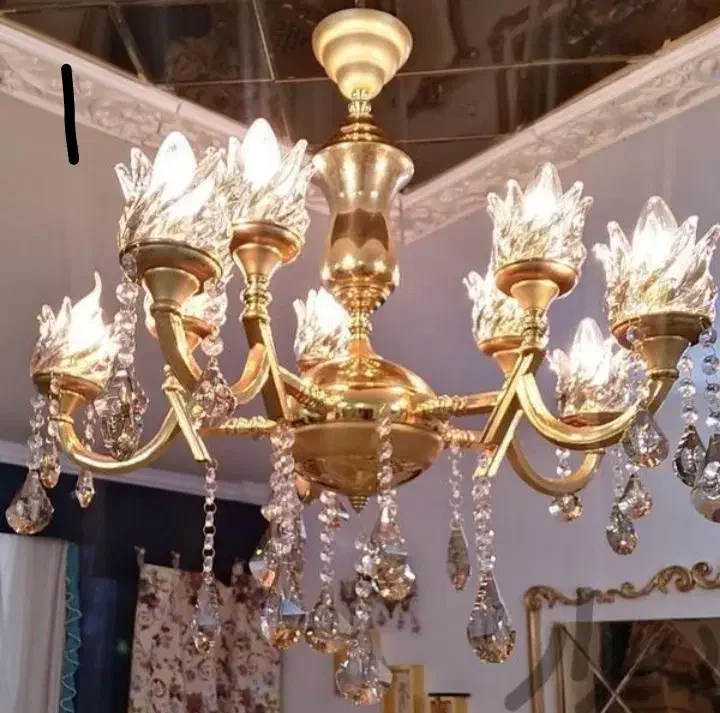 تعدادی لوستر برنجی ابطلا دسته دوم در حد نو|لوستر و چراغ آویز|مشهد, الهیه|دیوار