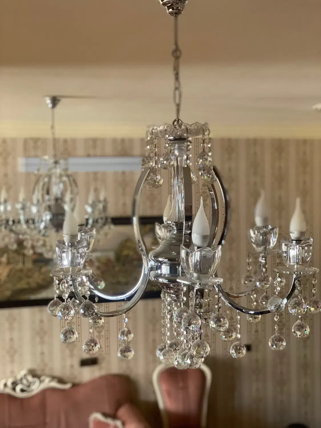 یک جفت لوستر کاملا تمیز و در حد|لوستر و چراغ آویز|گرمسار, |دیوار