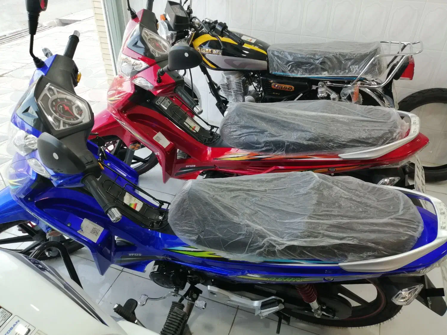 موتورسیکلت طرح باکسر و کلیک و هندا|موتورسیکلت|شیراز, گل سرخ|دیوار