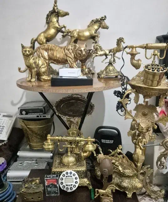 لوستر ابکاری وسایل برنجی|لوستر و چراغ آویز|نسیمشهر, |دیوار