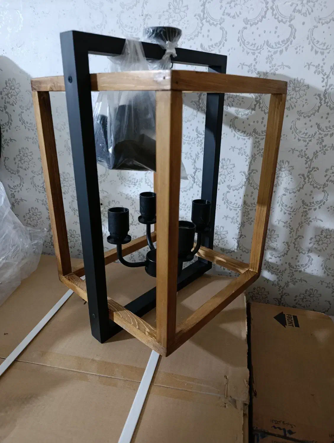 لوستر چوبی|لوستر و چراغ آویز|کرمانشاه, |دیوار