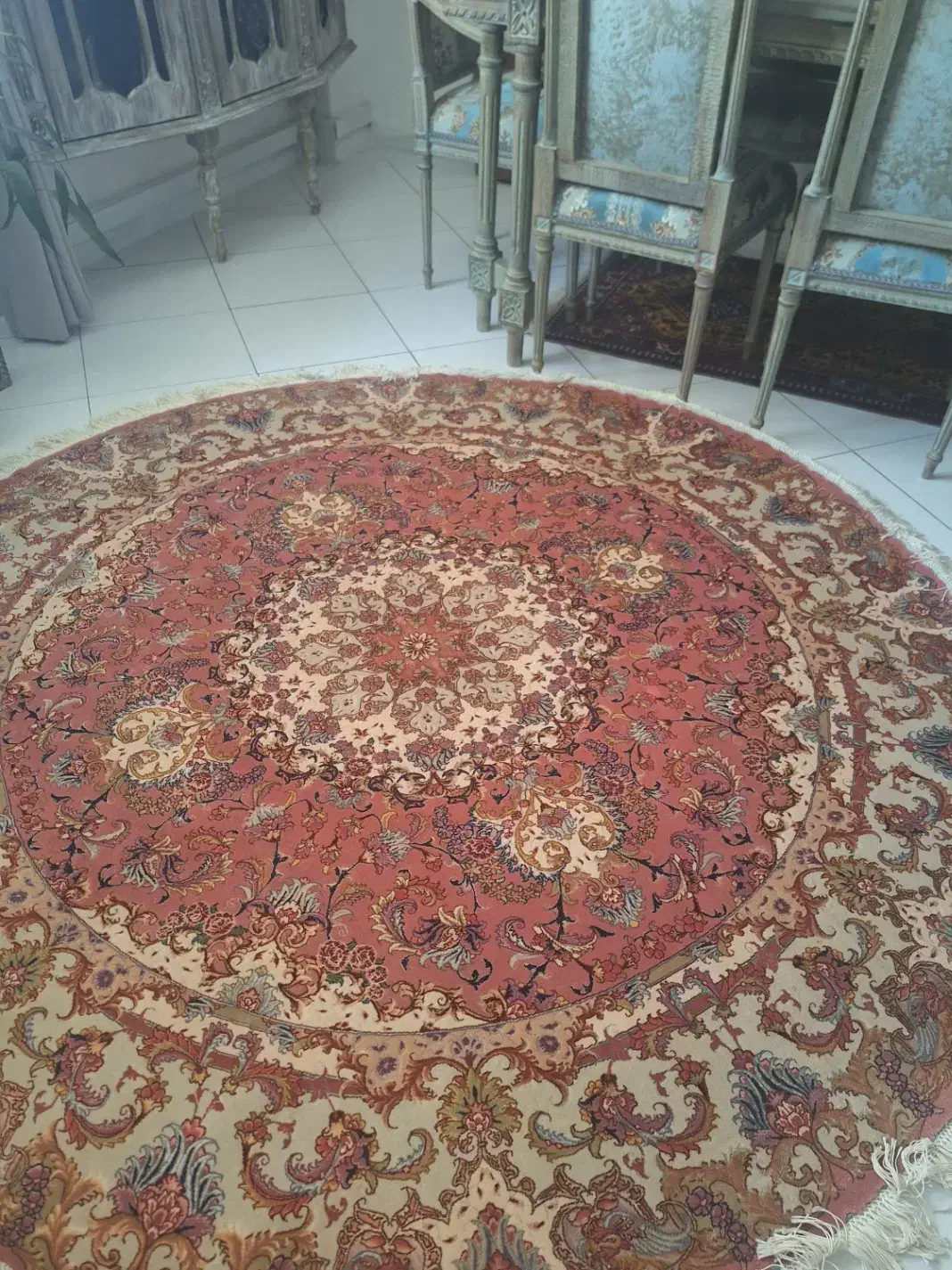 فرش دستبافت تبریز گل ابریشم|فرش|تهران, ایوانک|دیوار