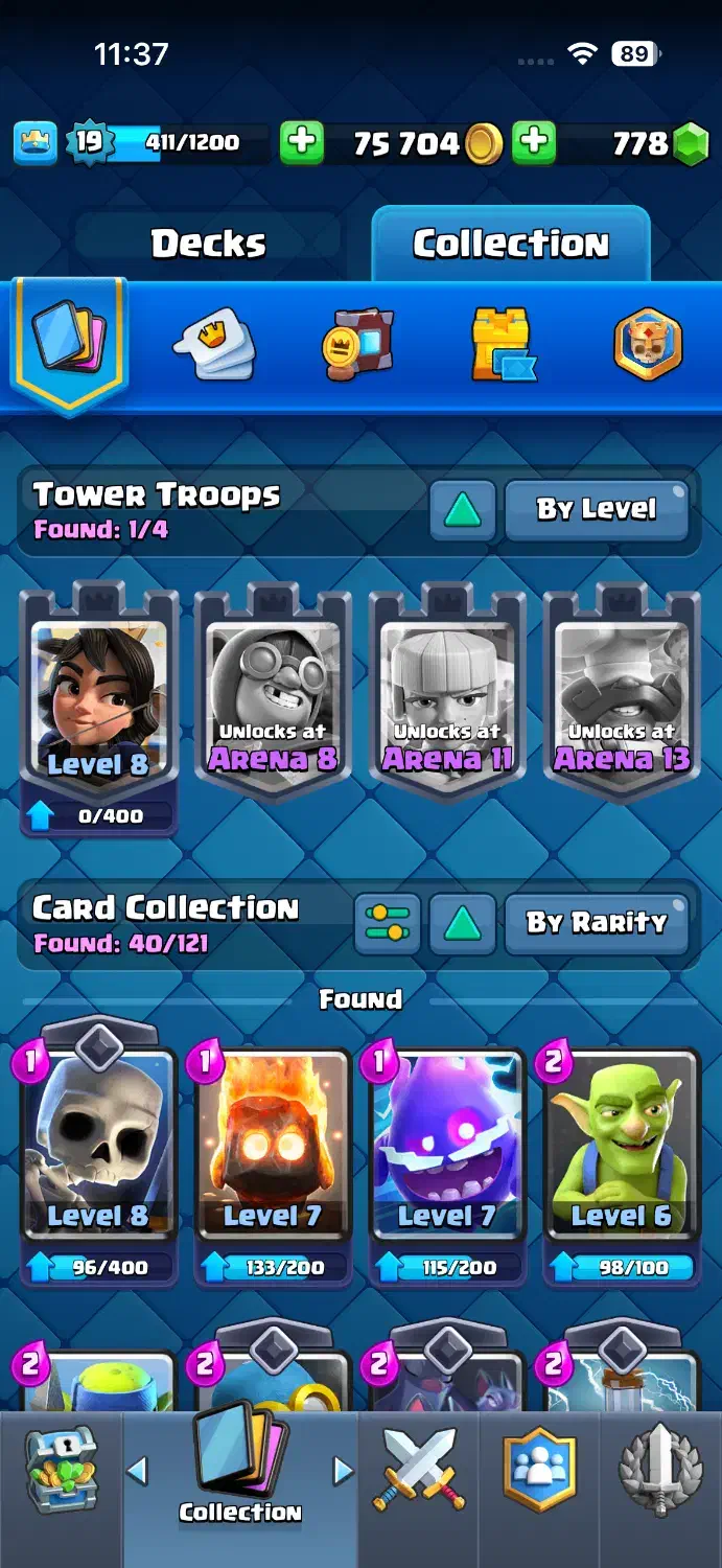 اکانت کلش اف کلنز لول ۱۹|کنسول، بازی ویدئویی و آنلاین|تهران, تسلیحات|دیوار