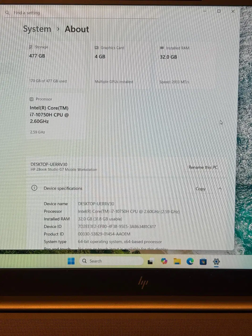 لپ تاپ hp zbook g7|رایانه همراه|تهران, شهرک غرب|دیوار