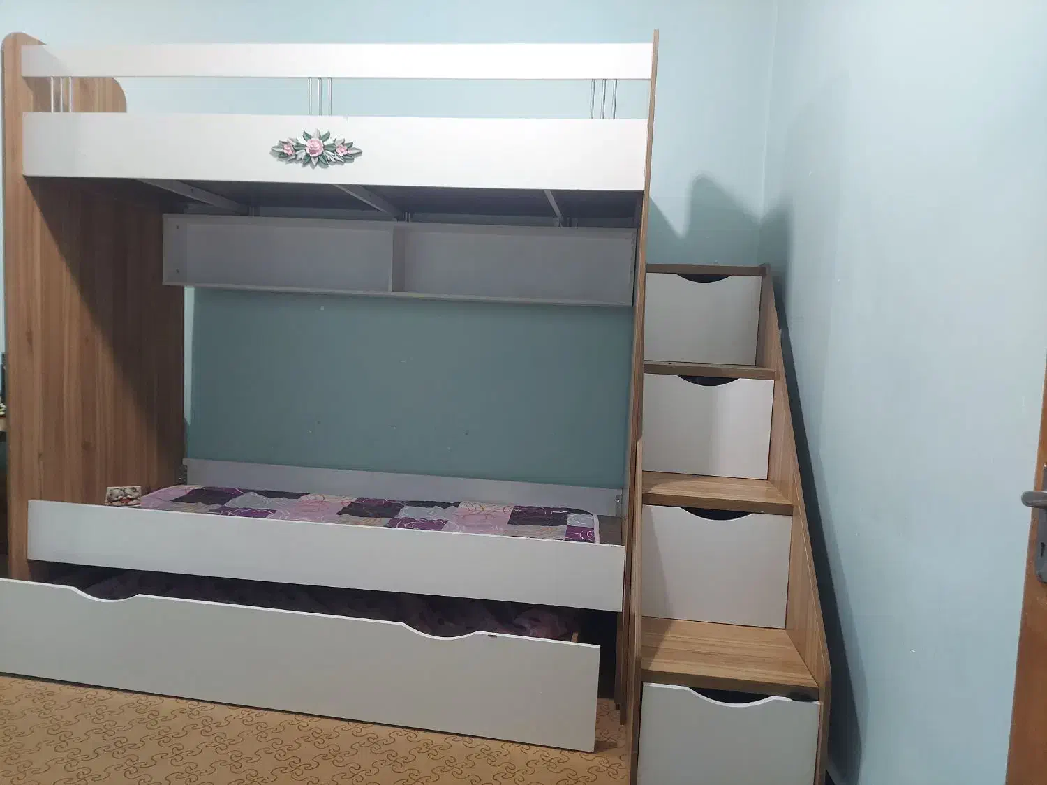 تخت دو طبقه و سه نفره|تخت و سرویس خواب|رامهرمز, |دیوار