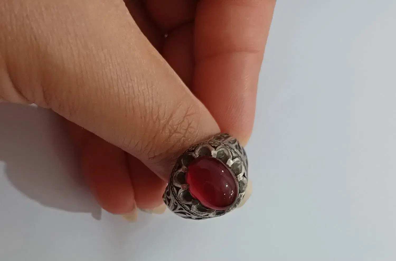 انگشتر نقره سنگ عقیق|جواهرات|مراغه, |دیوار