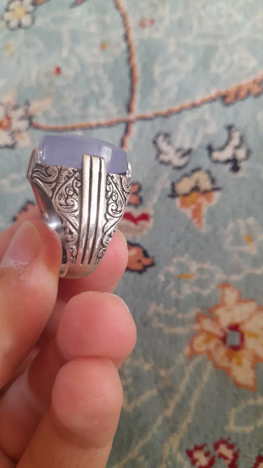 انگشتر نقره عقیق کبود|جواهرات|آران و بیدگل, |دیوار